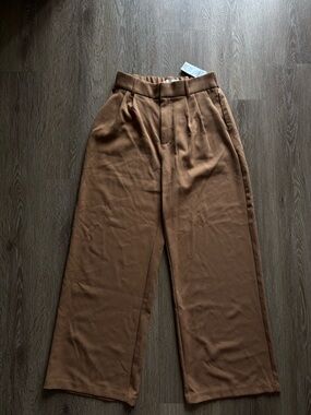Abercrombie Wide-Leg Brown Dress Pants - Women’s Medium Short length